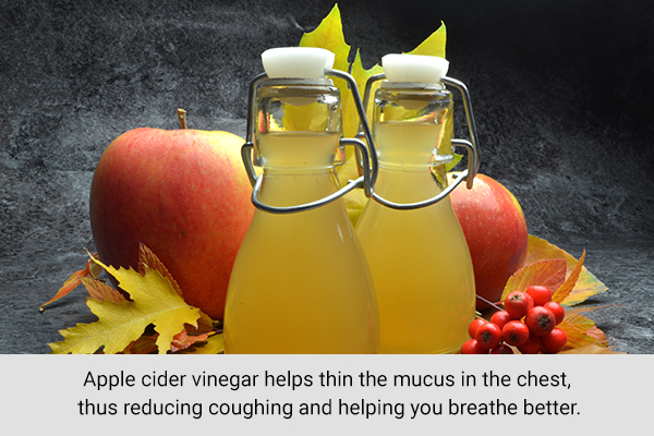 try using apple cider vinegar to manage wet cough