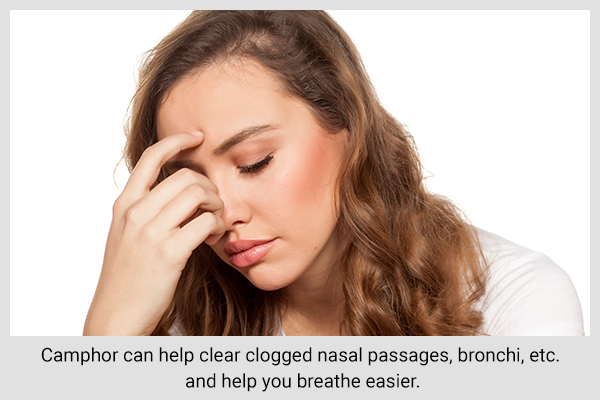 camphor has decongestant properties can help clear nasal passages can chest