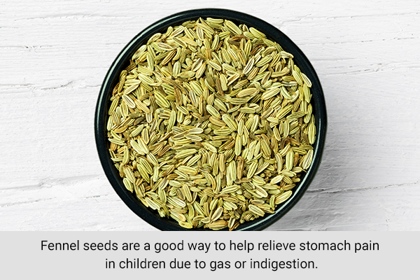fennel seeds can work effectively in treating stomachache in children