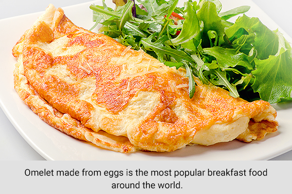 omelet is a popular egg dish consumed around the world