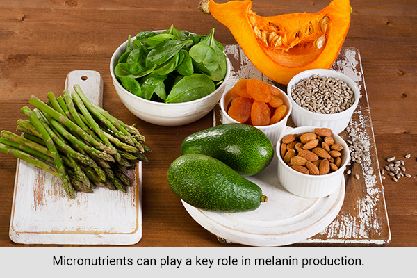 consuming antioxidant-rich foods can play a key role in melanin production