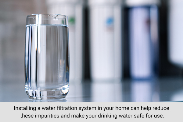 installing a water filtration system can reduce heavy water from the body