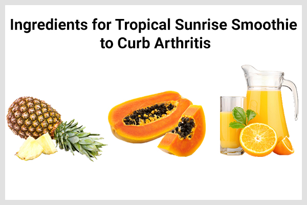 tropical sunrise smoothie preparation to curb arthritis