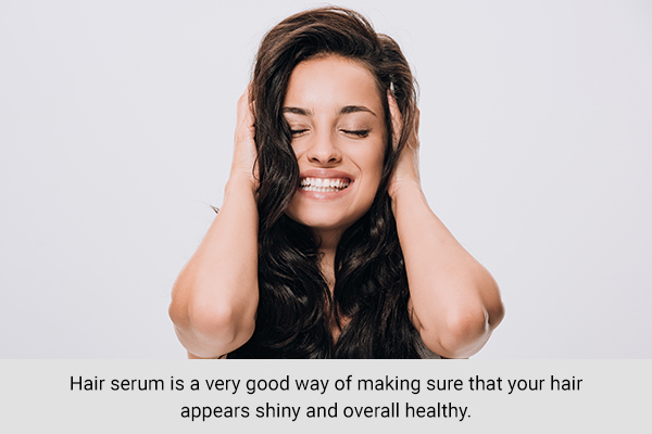 hair serum is a good way of imparting shine to your hair