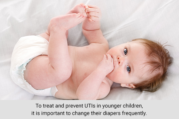 changing diapers frequently of your young ones can reduce risk of UTI