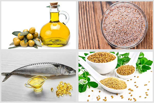 consume olive oil, fish oil supplements, psyllium husk, and fenugreek to manage ulcerative colitis
