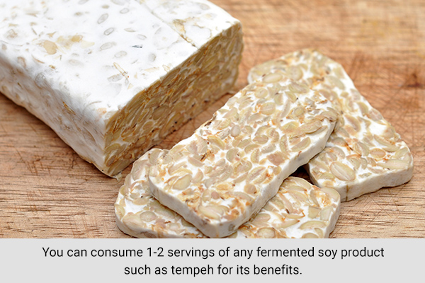 how much fermented soy can be taken daily?
