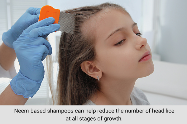 neem-based shampoos can help eliminate head lice infestation