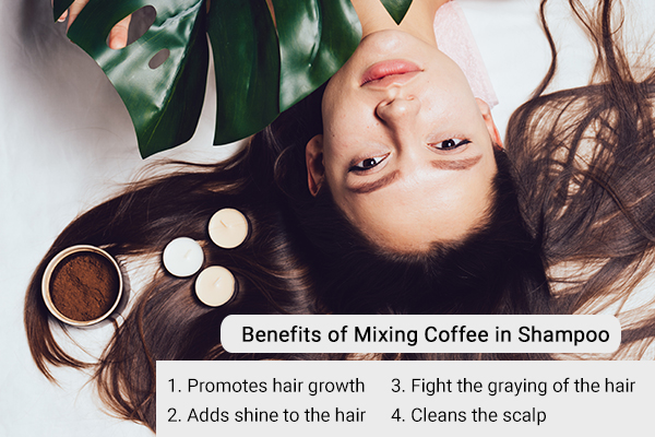 benefits of mixing coffee in shampoo