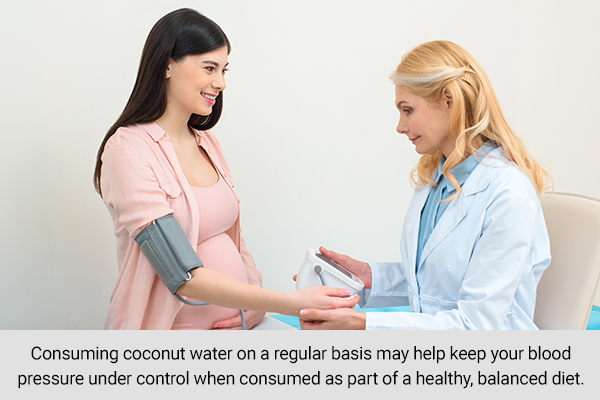 consuming coconut water regularly keeps blood pressure under control