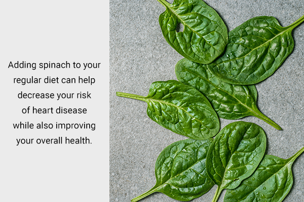 add spinach to your diet to help lower your blood cholesterol levels
