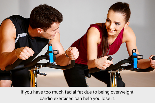 adding cardio exercises to your routine can help reduce your weight and facial fat