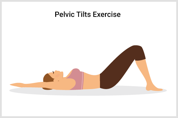 performing pelvic tilts can help relieve scoliosis discomfort