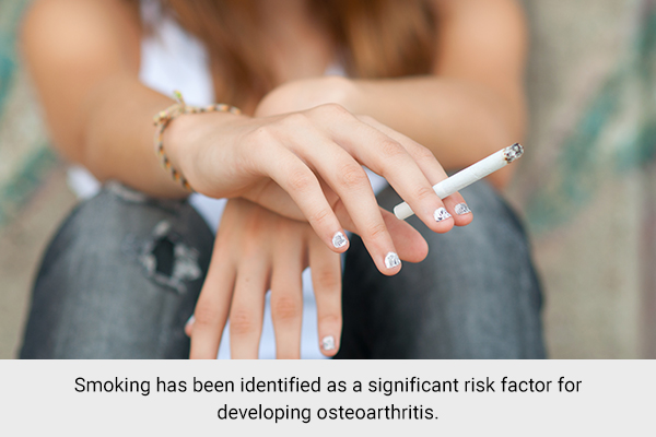 smoking must be avoided as it is a major risk factor for hand osteoarthritis