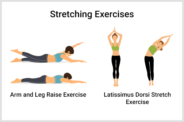 stretching exercises like arm and leg raises, Latissimus Dorsi can help prevent scoliosis