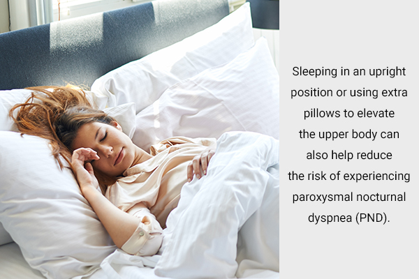 sleeping in an upright position at night can help manage dyspnea