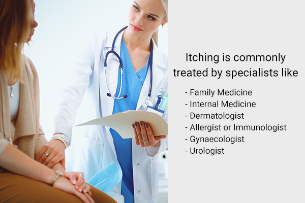what type of specialists can help deal with itching?