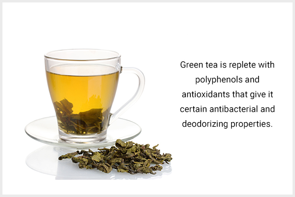green tea is replete with odor eliminating properties