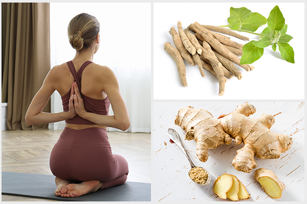 consume ginger and ashwagandha, also try yoga to manage goiter
