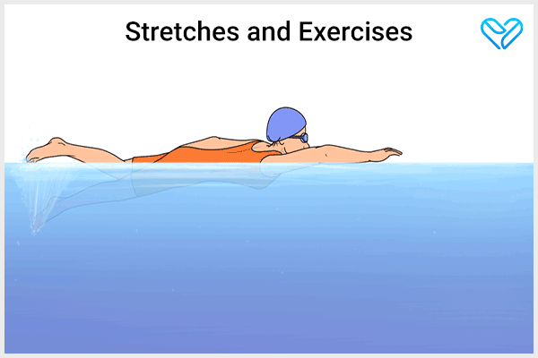 stretches and exercising can help
