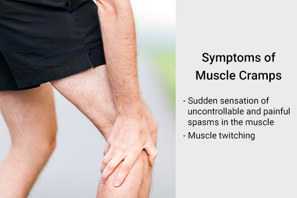 signs and symptoms indicative of muscle cramps
