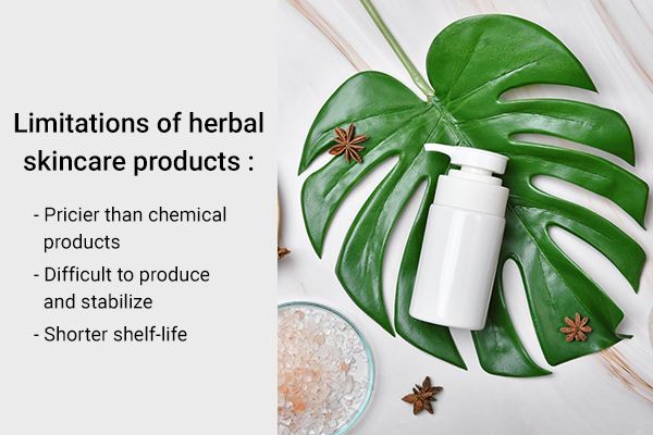 limitations of using herbal skin care products
