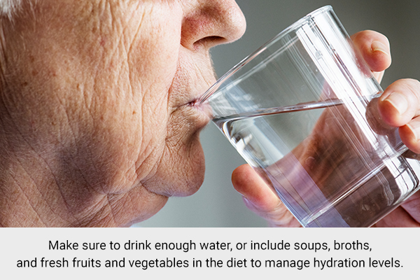 practical takeaways regarding consuming enough water for the elderly