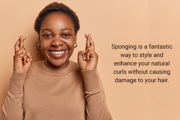 can sponging help in hair styling?